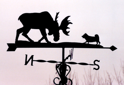 Moose and Hound weathervane